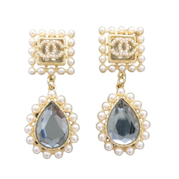 4 dripping pearls earrings gold for women 2799