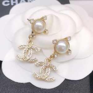 round pearl earrings gold for women 2799