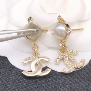 1 round pearl earrings gold for women 2799