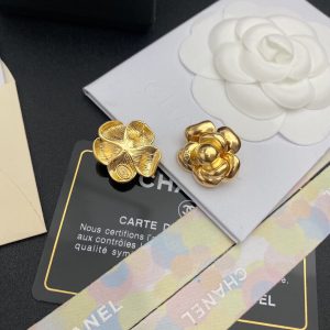 camellia stud earrings gold for women 2799