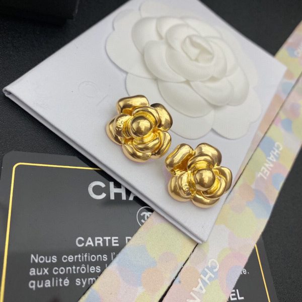 6 camellia stud earrings gold for women 2799