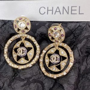 double c round earrings gold for women 2799