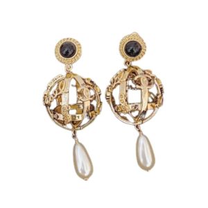 4 globe earrings gold for women 2799