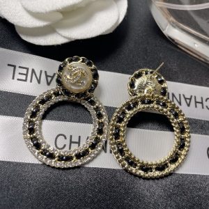 double c earrings black for women 2799