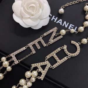 chanel necklace gold tone for women 2799