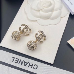 3-Double C Earrings Gold For Women   2799