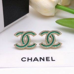 18 double c earrings gold for women 2799