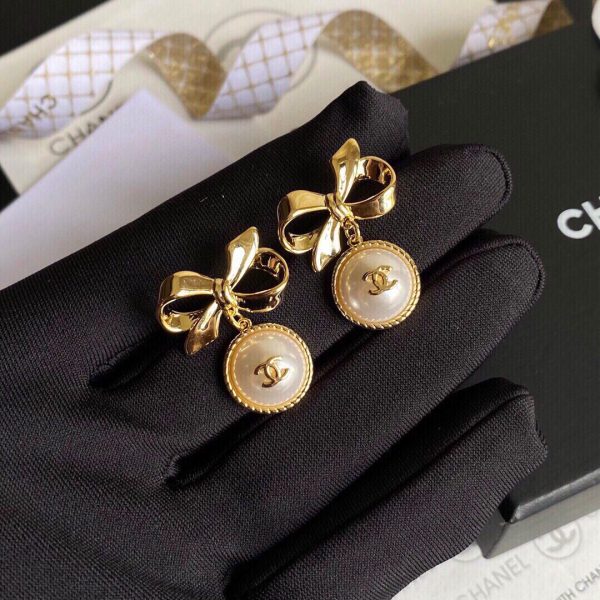 3 bow earrings gold for women 2799