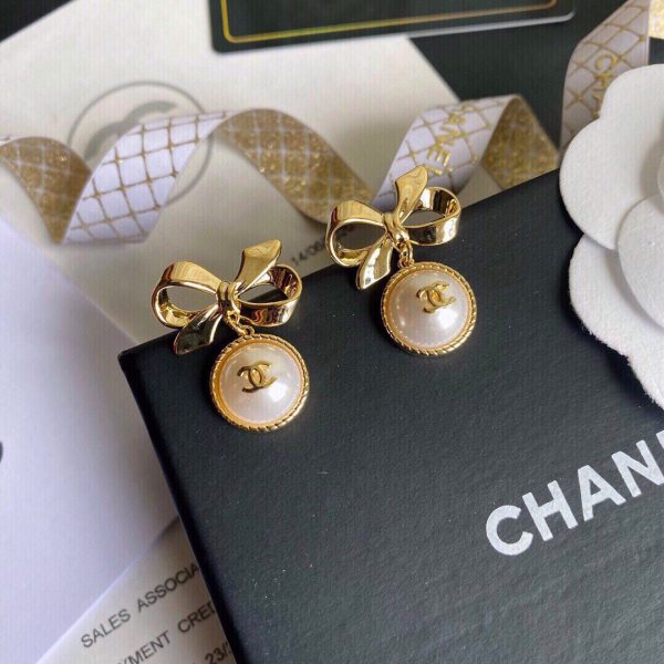 6 bow earrings gold for women 2799
