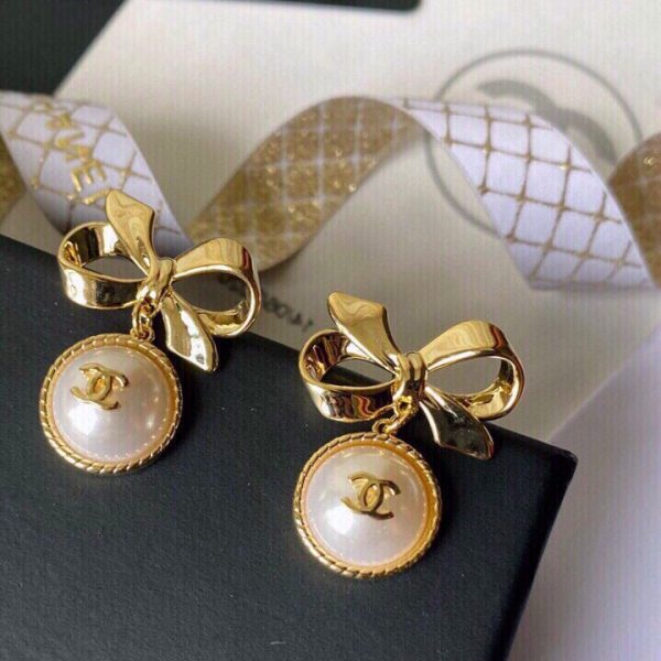 14 bow earrings gold for women 2799
