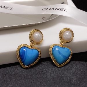 2-Heart Earrings Blue For Women   2799