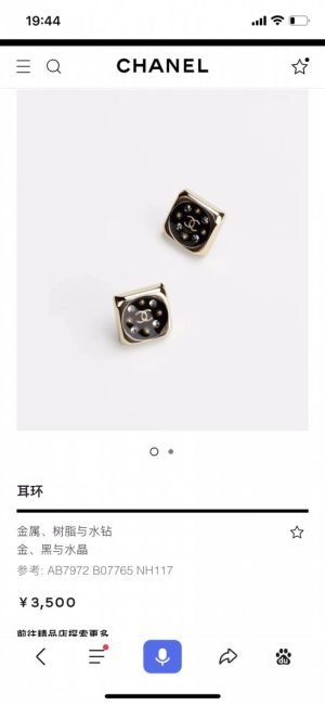5 square earrings black for women 2799