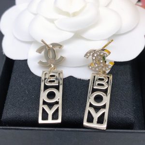 3-Boy Crystal Earrings Gold For Women   2799