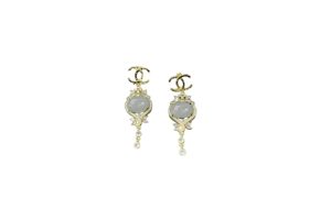 4 pearls earrings gold tone for women 2799
