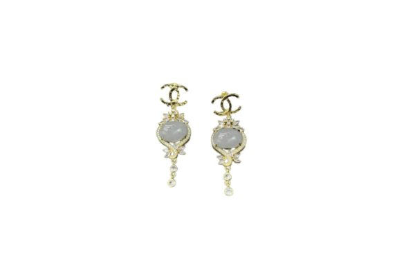 4 pearls earrings gold tone for women 2799