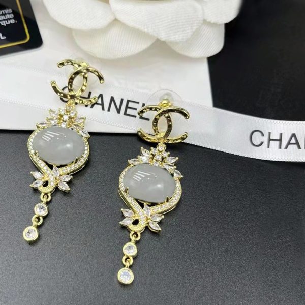 9 pearls earrings gold tone for women 2799