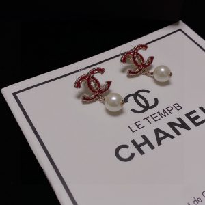 6 pearl earrings red for women 2799