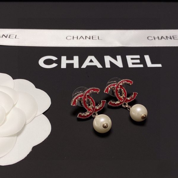7 pearl earrings red for women 2799