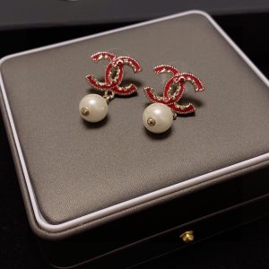 12 pearl earrings red for women 2799