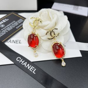 6 red stone earrings gold tone for women 2799