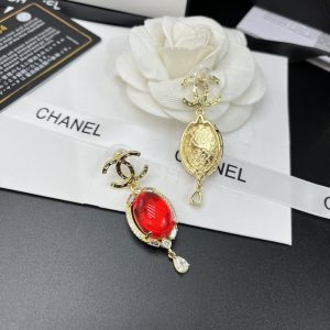 14 red stone earrings gold tone for women 2799