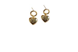 4 lv initials earrings gold tone for women 2799