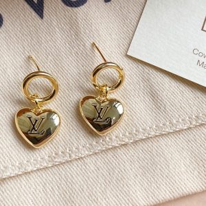 5 lv initials earrings gold tone for women 2799