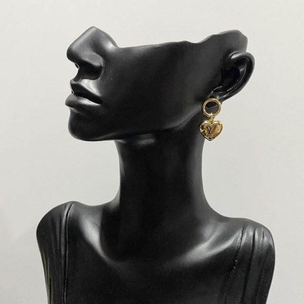 13 lv initials earrings gold tone for women 2799
