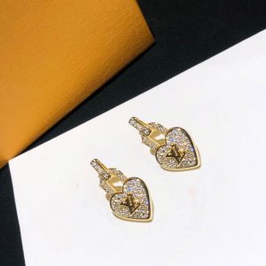 dangling heart earrings gold tone for women 2799