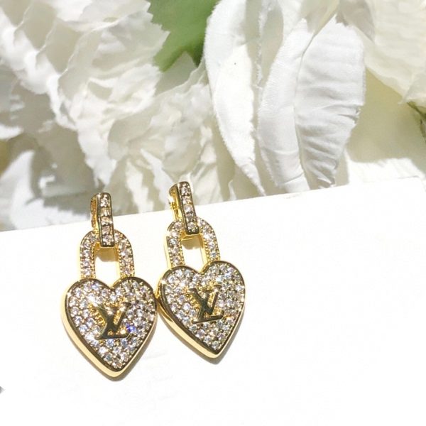 2 dangling heart earrings gold tone for women 2799
