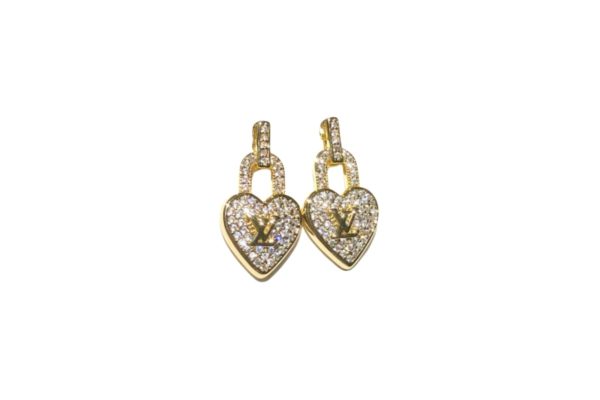 10 dangling heart earrings gold tone for women 2799