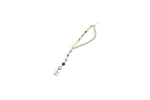 10 mix pearls and sparkling stone necklace gold tone for women 2799