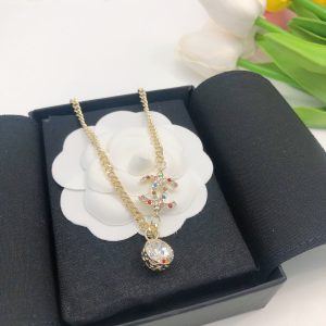 2 pearl diamond necklace gold for women 2799