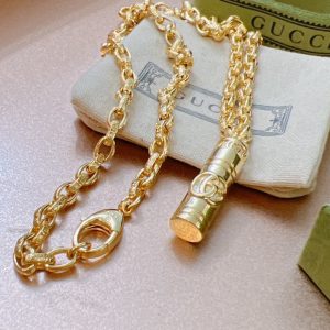 2 double g classic punk necklace gold for women 2799