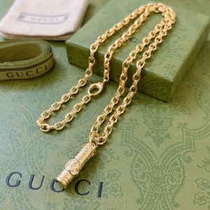 6 double g classic punk necklace gold for women 2799