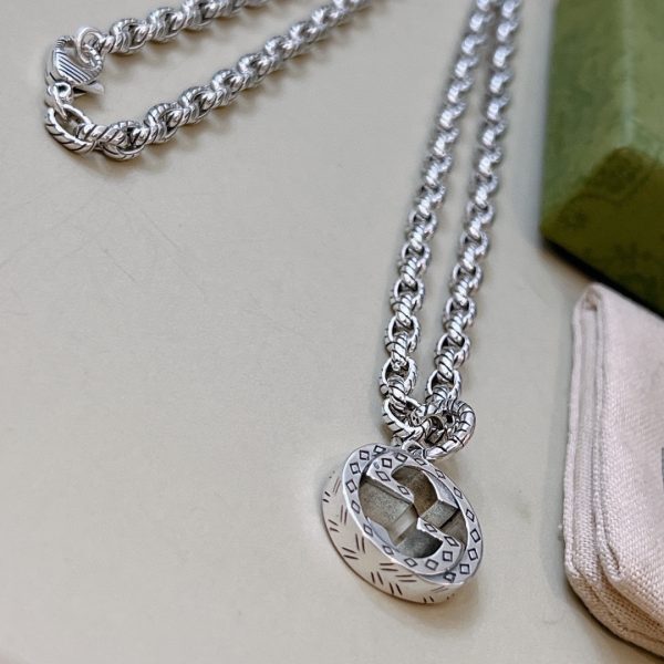 2 chain necklace silver for women 2799
