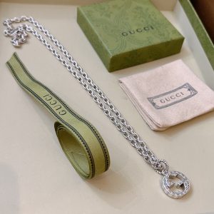 3 chain necklace silver for women 2799