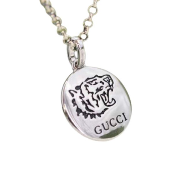 4 love tiger head necklace silver for women 2799
