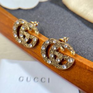 eternal classic logo stud earrings gold for women 2799