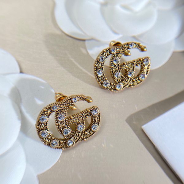 2 eternal classic logo stud earrings gold for women 2799