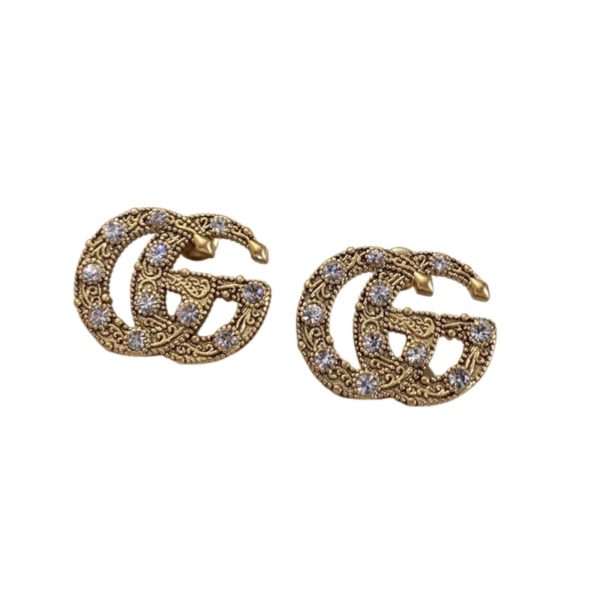 4 eternal classic logo stud earrings gold for women 2799