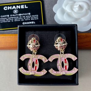 1 double c earrings pink for women 2799