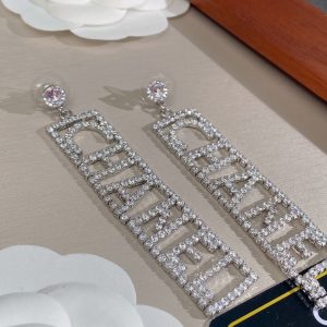 3 long stud earrings silver for women 2799