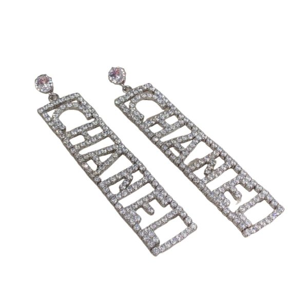 4 long stud earrings silver for women 2799