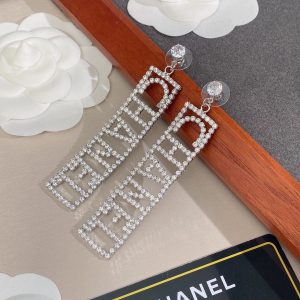 5 long stud earrings silver for women 2799