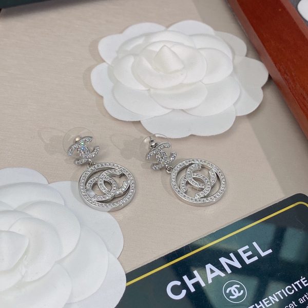 2 circle earrings silver for women 2799
