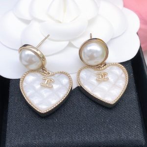 1 love heart earrings white for women 2799