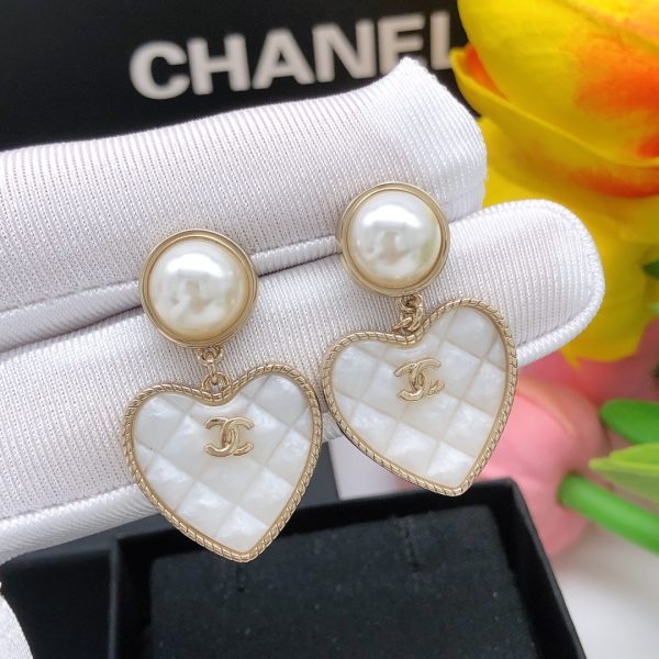 3 love heart earrings white for women 2799
