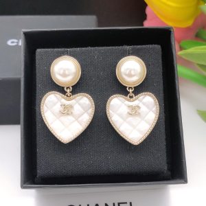 6 love heart earrings white for women 2799