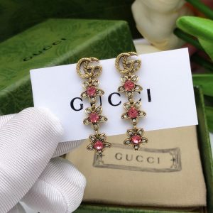 flower stud earrings pink for women 2799